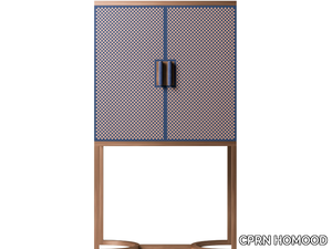 SESTO SENSO - Wood veneer and metal bar cabinet _ CPRN HOMOOD