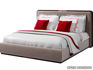 SESTO SENSO - Nabuk bed with upholstered headboard _ CPRN HOMOOD