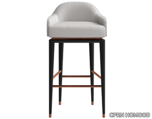 SESTO SENSO - High leather and metal stool _ CPRN HOMOOD