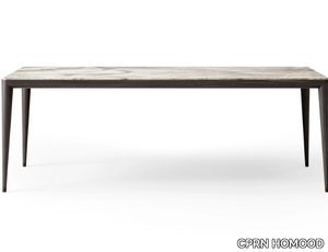 BLUE MOON - Rectangular marble and wooden table _ CPRN HOMOOD