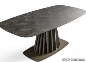 DRAGONFLY - Rectangular wood veneer and walnut table _ CPRN HOMOOD