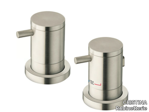 CRIXX142 - Deck mounted thermostatic stainless steel bathtub tap with diverter _ CRISTINA Rubinetterie