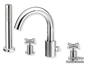 EXCLUSIVE CRIEV126 - 4 hole bathtub tap with hand shower _ CRISTINA Rubinetterie