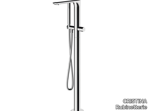 FOIL CRIFL189 - Floor standing single handle bathtub mixer with hand shower _ CRISTINA Rubinetterie