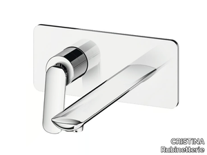 FOIL CRIFL258 - Wall-mounted single handle washbasin mixer with plate _ CRISTINA Rubinetterie