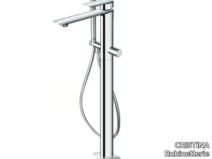 PROFILO CRIPF189 - Floor standing bathtub mixer with hand shower _ CRISTINA Rubinetterie