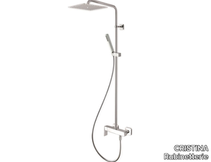 QUADRI S CRIQS409 - Wall-mounted thermostatic shower panel with hand shower _ CRISTINA Rubinetterie