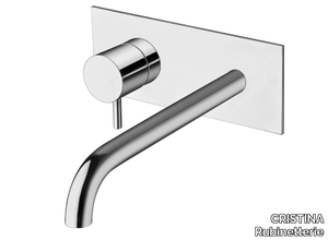 TRICOLORE VERDE CRITV258 - Wall-mounted washbasin mixer with plate _ CRISTINA Rubinetterie