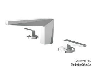 FRACTAL CRIFT205 - 3 hole countertop washbasin mixer _ CRISTINA Rubinetterie