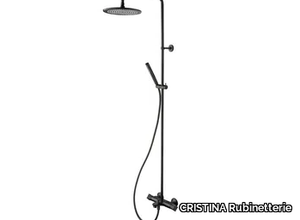 CRITE184 - Wall-mounted thermostatic shower panel with hand shower _ CRISTINA Rubinetterie