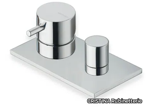 TRICOLORE VERDE CRITV129 - Deck mounted single handle bathtub tap with plate _ CRISTINA Rubinetterie