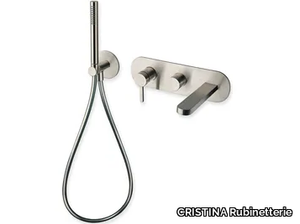 UNIX CRIUX102 - Wall-mounted single handle bathtub mixer with hand shower _ CRISTINA Rubinetterie