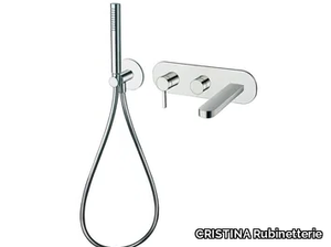 UNIC CRIUC102 - Wall-mounted bathtub mixer with hand shower _ CRISTINA Rubinetterie