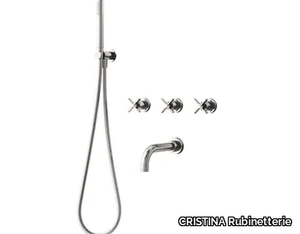 CROSS ROAD CRICR111 - Wall-mounted bathtub set with hand shower _ CRISTINA Rubinetterie