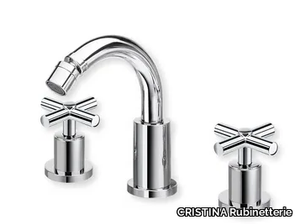 EXCLUSIVE CRIEV331 - Countertop bidet mixer with individual rosettes _ CRISTINA Rubinetterie