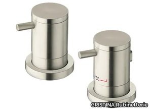 CRIXX143 - Deck mounted thermostatic stainless steel bathtub tap with diverter _ CRISTINA Rubinetterie