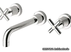 EXCLUSIVE CRIEV241 - 3 hole washbasin mixer with individual rosettes _ CRISTINA Rubinetterie