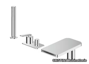 FOIL CRIFL181 - Deck mounted single handle bathtub tap with hand shower _ CRISTINA Rubinetterie