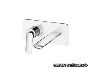 FOIL CRIFL256 - Wall-mounted single handle washbasin mixer with plate _ CRISTINA Rubinetterie