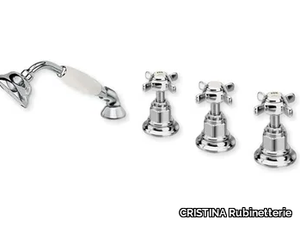 LONDRA CRILD122 - Deck mounted bathtub tap with hand shower _ CRISTINA Rubinetterie