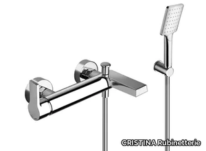 OMEGA CRIOG180 - Wall-mounted bathtub mixer with hand shower _ CRISTINA Rubinetterie