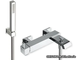 QUADRI CRIQM100 - Wall-mounted bathtub tap with hand shower _ CRISTINA Rubinetterie