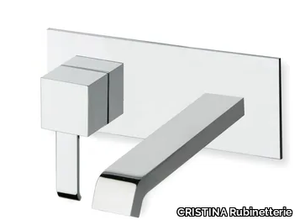 QUADRI CRIQM256 - Wall-mounted washbasin mixer with plate _ CRISTINA Rubinetterie