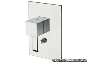 QUADRI CRIQM689 - Wall-mounted bathtub mixer with diverter with plate _ CRISTINA Rubinetterie