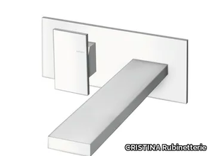 TABULA CRITA258 - Wall-mounted single handle washbasin mixer with plate _ CRISTINA Rubinetterie