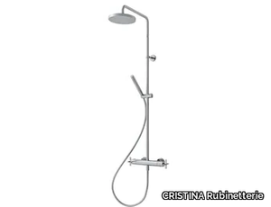 CRICR486 - Wall-mounted thermostatic shower panel with hand shower _ CRISTINA Rubinetterie