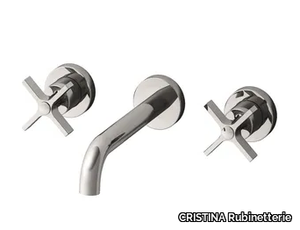 CROSS ROAD CRICR942 - Wall-mounted washbasin mixer with individual rosettes _ CRISTINA Rubinetterie