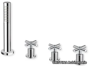 EXCLUSIVE CRIEV122 - Deck mounted bathtub tap with hand shower _ CRISTINA Rubinetterie