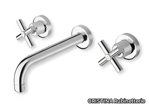 EXCLUSIVE CRIEV233 - 3 hole wall-mounted washbasin mixer _ CRISTINA Rubinetterie