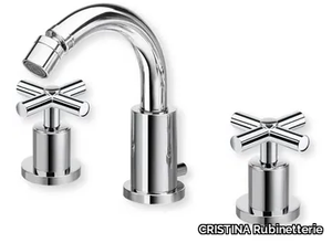 EXCLUSIVE CRIEV330 - Countertop bidet mixer with individual rosettes _ CRISTINA Rubinetterie