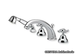 IMPERO CRIIM124 - Deck mounted 4 hole bathtub tap with hand shower _ CRISTINA Rubinetterie