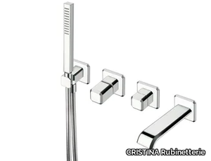 ITALY CRIIT103 - Wall-mounted bathtub set with hand shower _ CRISTINA Rubinetterie