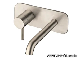 IX CRIIX256 - Wall-mounted washbasin mixer with plate _ CRISTINA Rubinetterie