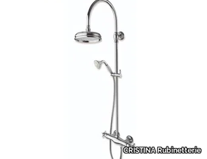 CRILD486 - Wall-mounted thermostatic shower panel with hand shower _ CRISTINA Rubinetterie