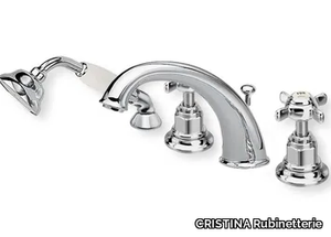 LONDRA CRILD124 - 4 hole bathtub set with hand shower _ CRISTINA Rubinetterie