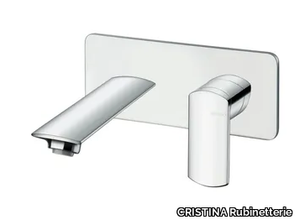 PROFILO CRIPF246 - Wall-mounted single handle washbasin mixer with plate _ CRISTINA Rubinetterie