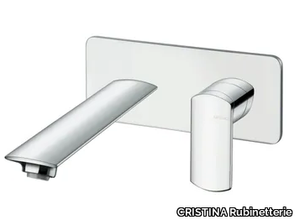 PROFILO CRIPF248 - Wall-mounted single handle washbasin mixer with plate _ CRISTINA Rubinetterie