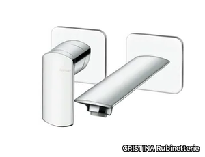 PROFILO CRIPF257 - Wall-mounted single handle washbasin mixer with plate _ CRISTINA Rubinetterie