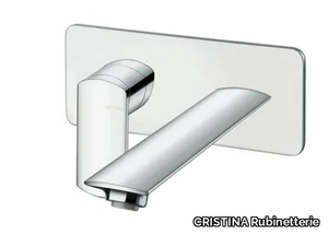 PROFILO CRIPF258 - Wall-mounted single handle washbasin mixer with plate _ CRISTINA Rubinetterie