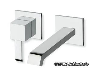 QUADRI CRIQM257 - 2 hole single handle washbasin mixer with plate _ CRISTINA Rubinetterie