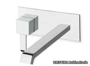 QUADRI CRIQM258 - Wall-mounted single handle washbasin mixer with plate _ CRISTINA Rubinetterie