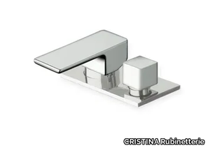 QUADRI S CRIQS129 - Deck mounted single handle bathtub tap with diverter _ CRISTINA Rubinetterie