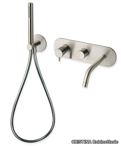 PIX CRIPX102 - Wall-mounted bathtub mixer with hand shower _ CRISTINA Rubinetterie