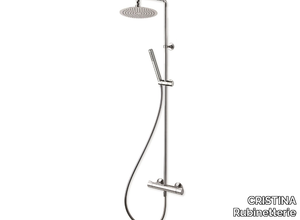 CRITE458 - Wall-mounted thermostatic shower panel with hand shower _ CRISTINA Rubinetterie