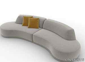 BAGUTTA - Curved sectional fabric sofa _ CTS SALOTTI