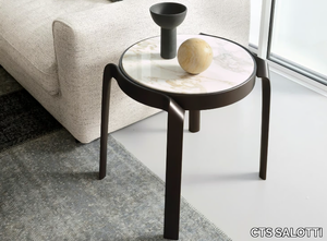 TAPE - Round wooden coffee table and porcelain stoneware top _ CTS SALOTTI